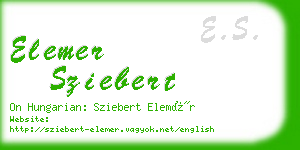 elemer sziebert business card